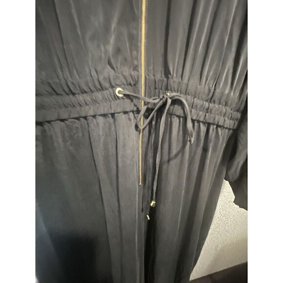 Honore Wren Sz 20 Black Jumpsuit Wide Leg Long‎ Sleeve Zippper Front - Picture 6 of 13